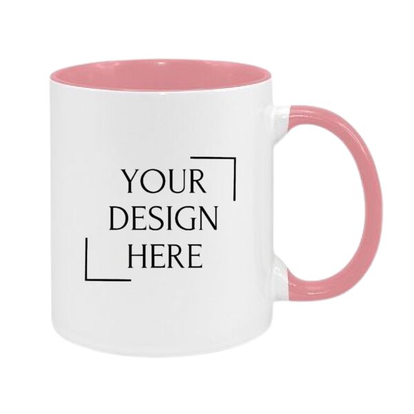 Two-Tone Pink & White Ceramic Mug – Perfect Gift or Everyday Cup Thumbnail