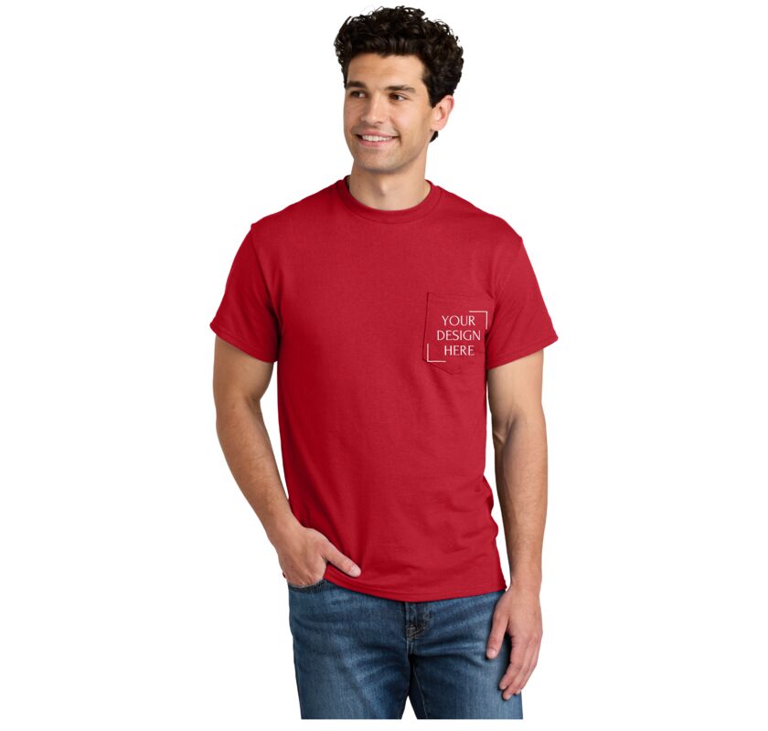 DryBlend ® 50 Cotton/50 Poly Pocket T Shirt Thumbnail