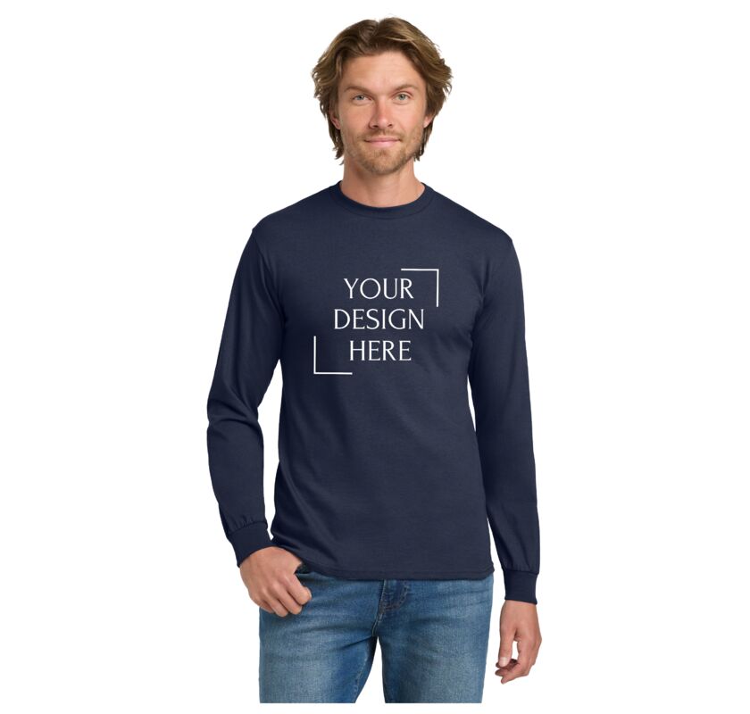 Heavy Cotton 100% Cotton Long Sleeve T Shirt Thumbnail