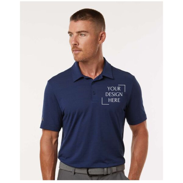 Men's Textured Stripe Polo Thumbnail