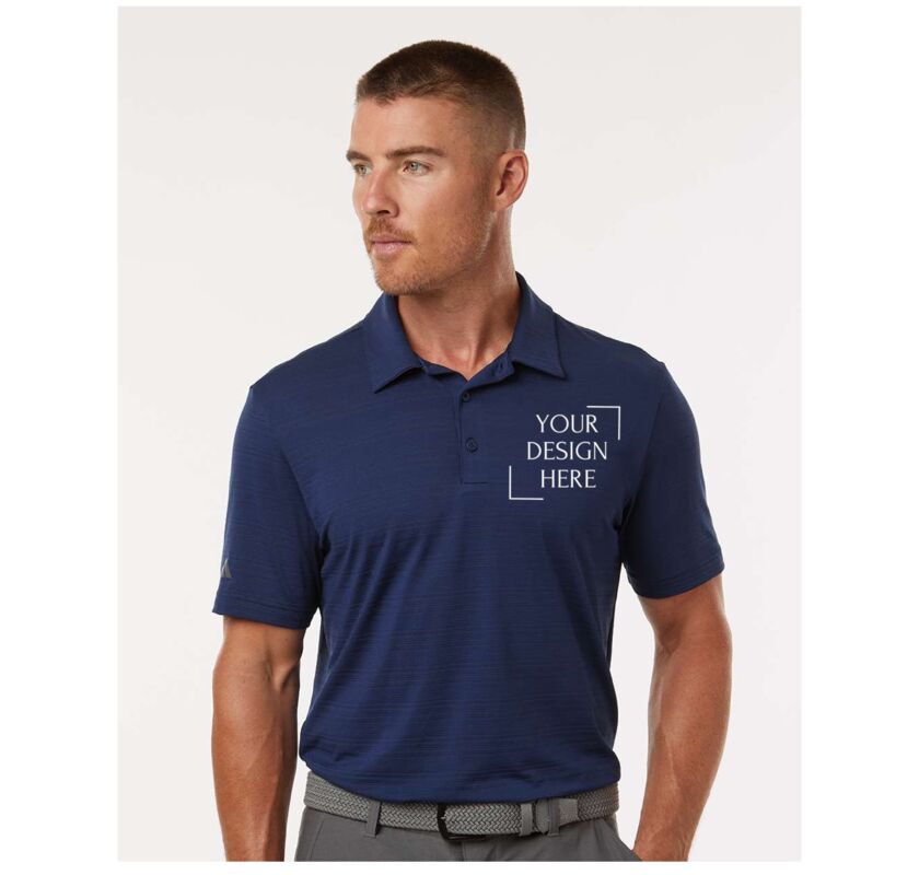 Men's Textured Stripe Polo Thumbnail