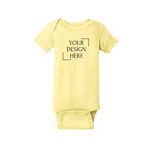 Infant Short Sleeve Baby Rib Bodysuit Thumbnail