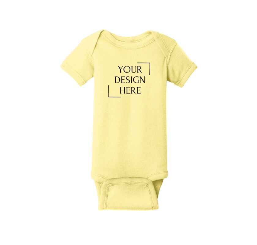 Infant Short Sleeve Baby Rib Bodysuit Thumbnail