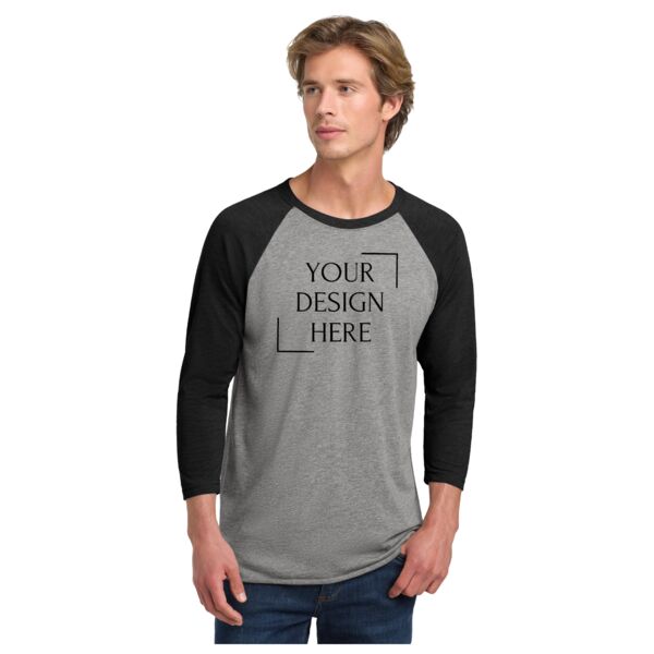 Adult Tri Blend 3/4 Sleeve Raglan Tee Thumbnail