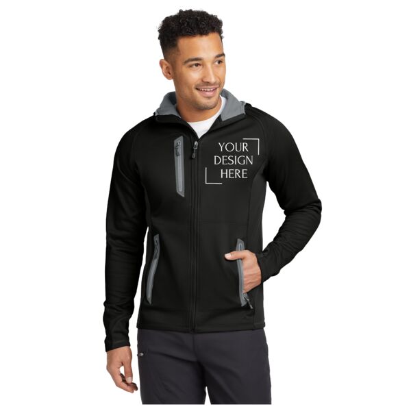 Sport Hooded Full Zip Fleece Jacket Thumbnail
