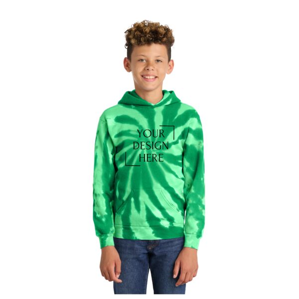 Youth Tie Dye Pullover Hooded Sweatshirt Thumbnail