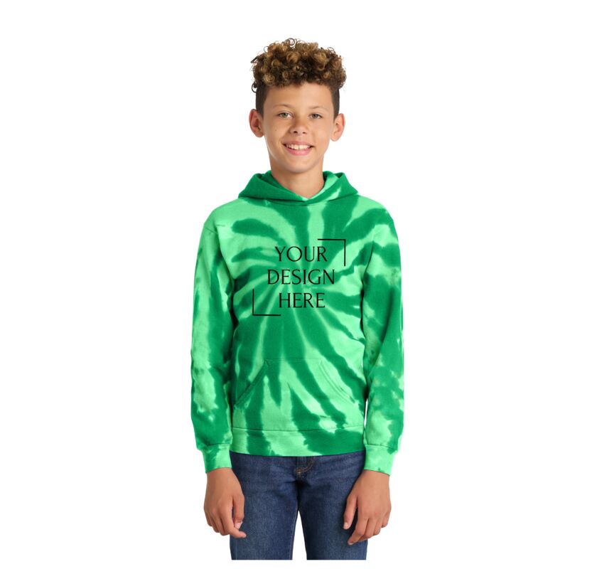 Youth Tie Dye Pullover Hooded Sweatshirt Thumbnail