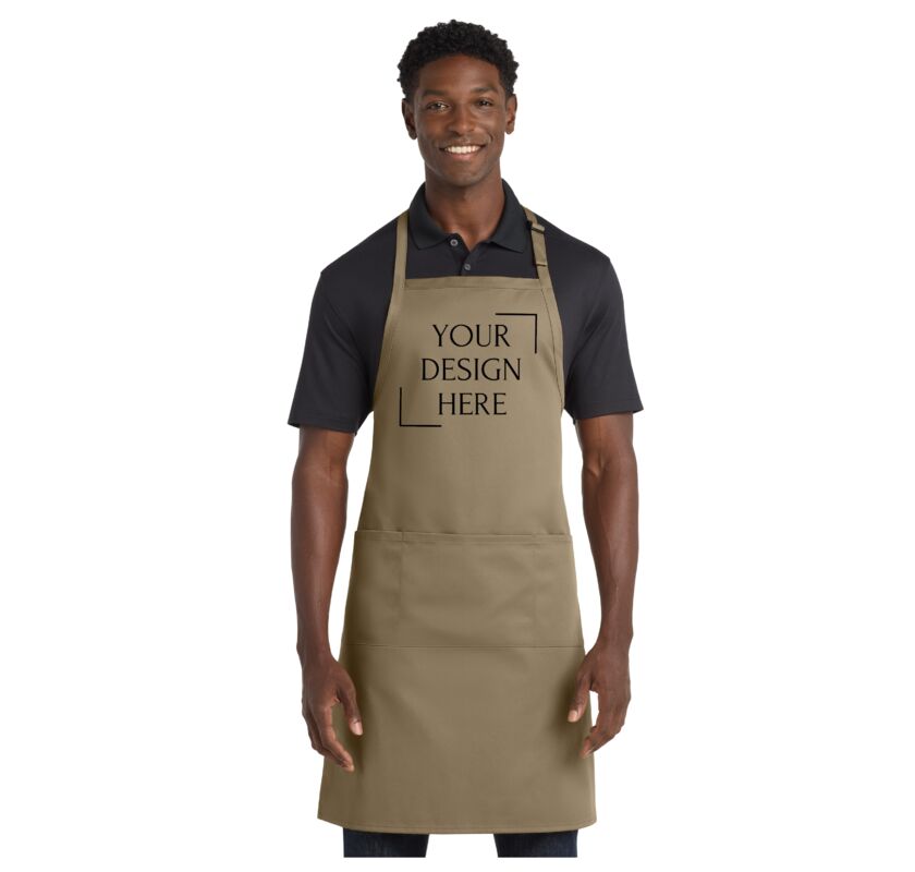 Easy Care Extra Long Bib Apron with Stain Release Thumbnail
