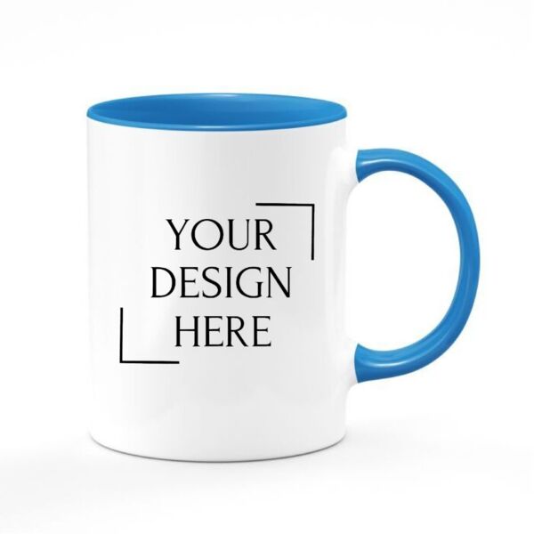 Two-Tone Blue & White Ceramic Mug – Perfect Gift or Everyday Cup Thumbnail