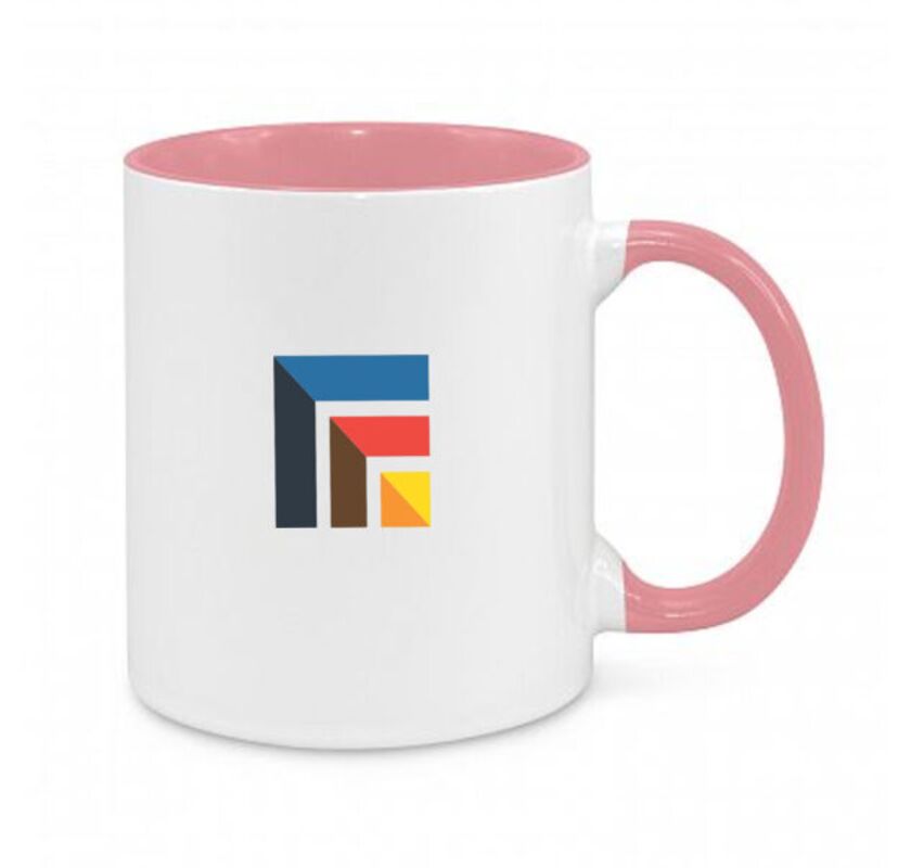Two-Tone Pink & White Ceramic 11 Oz Mug – Perfect Gift or Everyday Cup Thumbnail