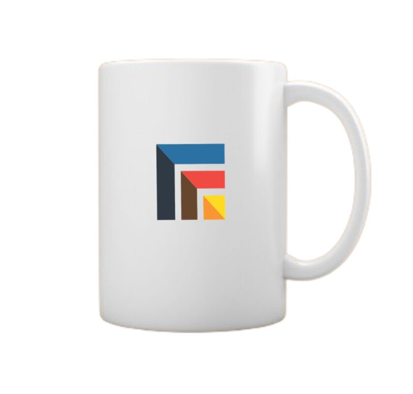 White Ceramic 11 Oz Coffee Mug with Custom Logo or Text Thumbnail