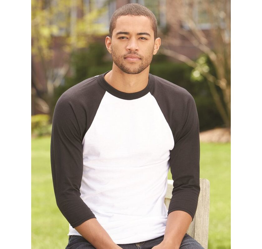 Unisex Three-Quarter Raglan Sleeve Baseball Jersey T-Shirt Thumbnail