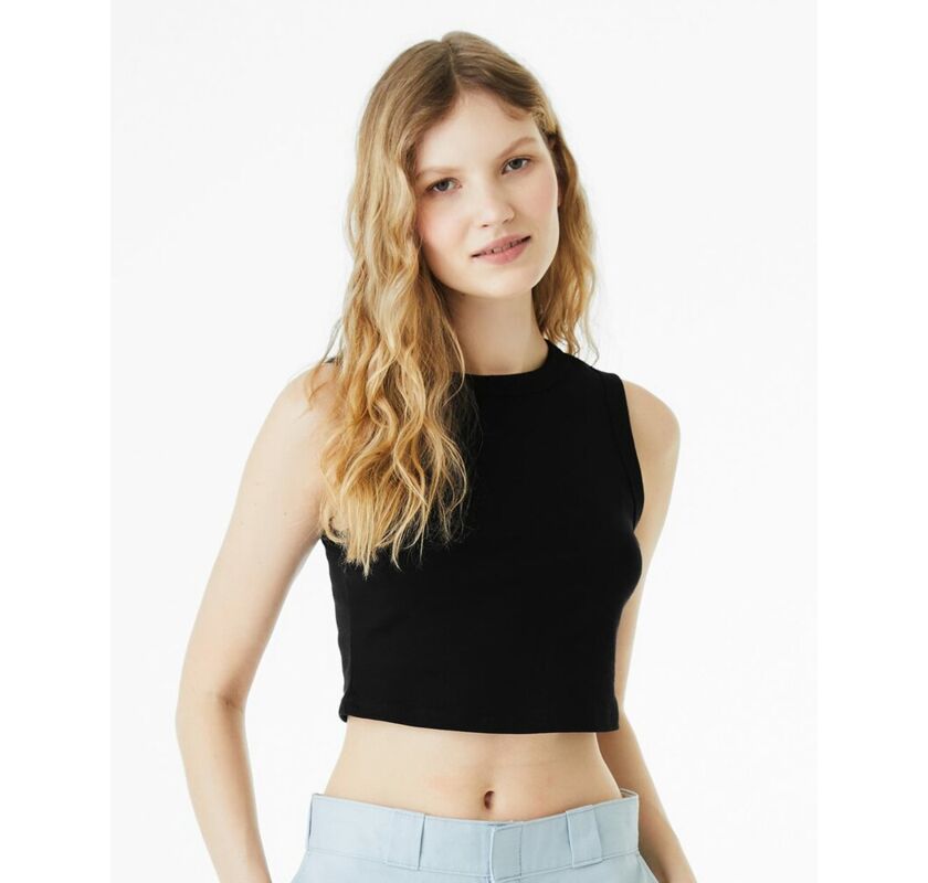Women's Micro Rib Muscle Crop Tank Thumbnail