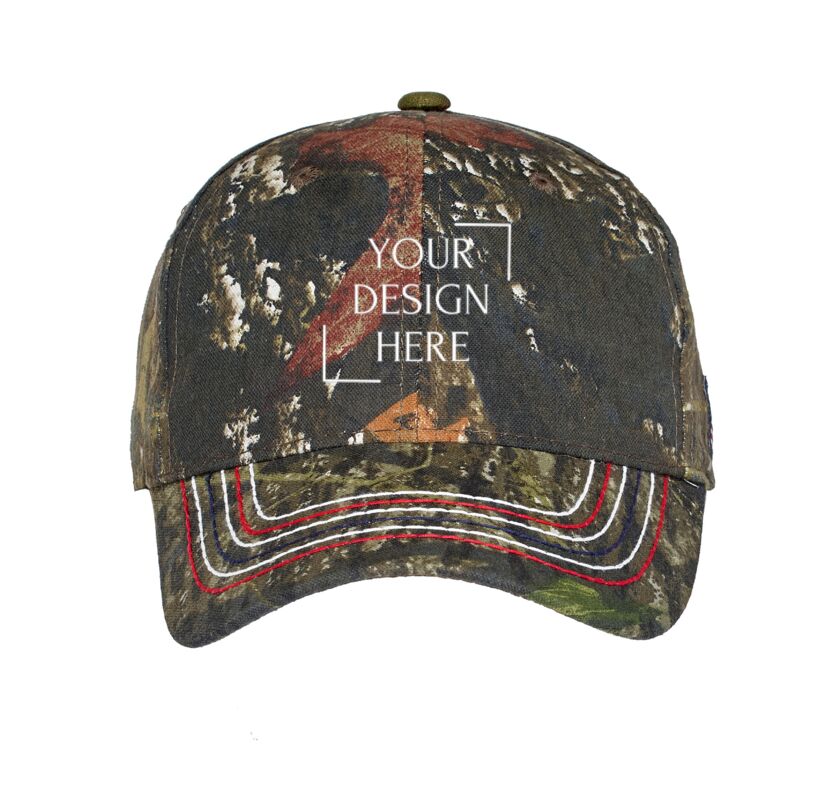 Americana Contrast Stitch Camouflage Cap Thumbnail