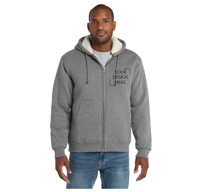 Heavyweight Sherpa Lined Hooded Fleece Jacket Thumbnail