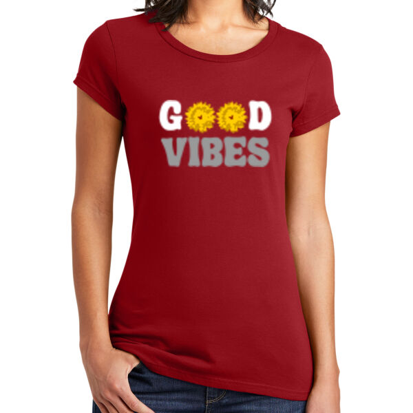 Good Vibes Short Sleeve District Women Tee Thumbnail
