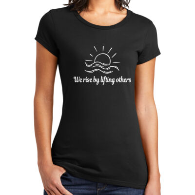 Motivational 'We Rise By Lifting Others' Women's 100% Cotton Short Sleeve T-Shirt Thumbnail