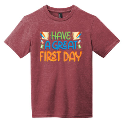  Back to School "Have a Great First Day" 100% Cotton Youth Short Sleeve T-Shirt Thumbnail
