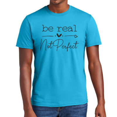 Custom Dad T-Shirt - Personalized Be Real Not Perfect Unisex Short Sleeve T-Shirt Thumbnail