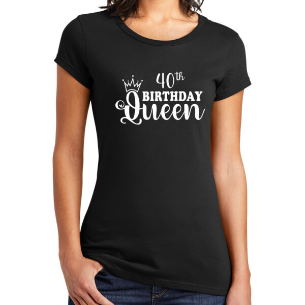 40th Birthday Queen Shirt – Short Sleeve Tee for Women Turning 40 Thumbnail