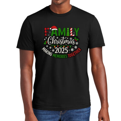 Unisex Family Christmas 2025 Festive Graphic T-Shirt - Casual Crew Neck Thumbnail