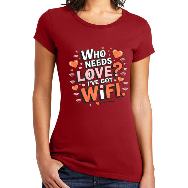 Single? Just Saving for Better Wine-Funny Valentine’s Day Women's Sarcastic Love Quote T-shirt. Thumbnail