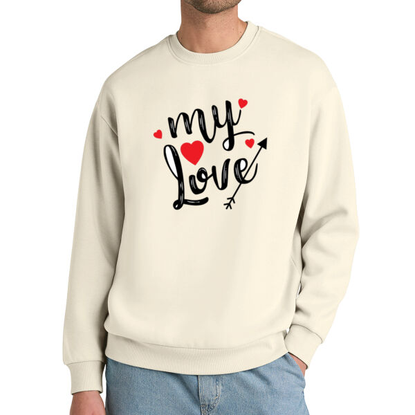 My Love Unisex Valentine Sweatshirt – Romantic Heart Graphic Crewneck Valentine’s Day Gift. Thumbnail