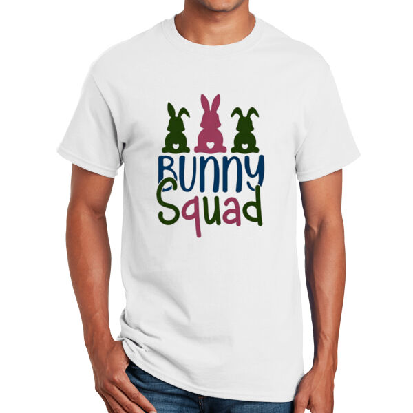Happy Easter Vibes|Best Easter|Bunny Ears|Vintage Spring Rabbit & Eggs|Short Sleeve Cotton Tee for Unisex Thumbnail