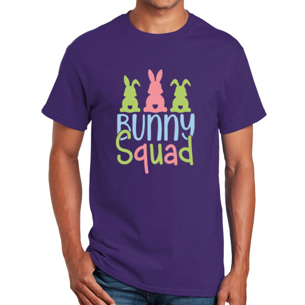 Happy Easter Vibes|Best Easter|Bunny Ears|Vintage Spring Rabbit & Eggs|Short Sleeve Cotton Tee for Unisex Thumbnail