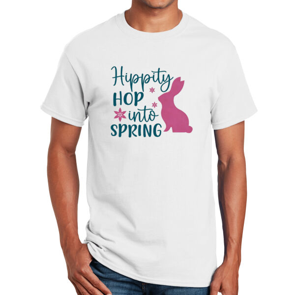Happy Easter Vibes|Best Easter|Bunny Ears|Vintage Spring Rabbit & Eggs|Short Sleeve Cotton Tee for Unisex Thumbnail