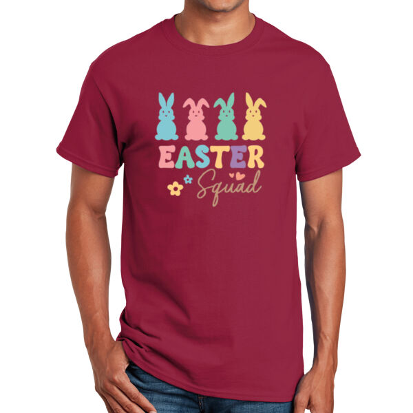 Happy Easter Vibes|Best Easter|Bunny Ears|Vintage Spring Rabbit & Eggs|Short Sleeve Cotton Tee for Unisex Thumbnail