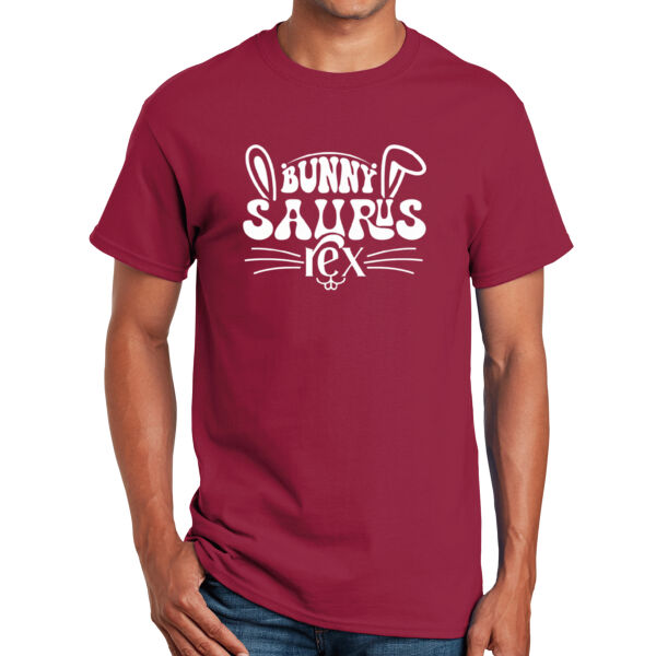 Happy Easter Vibes|Best Easter|Bunny Ears|Vintage Spring Rabbit & Eggs|Short Sleeve Cotton Tee for Unisex Thumbnail