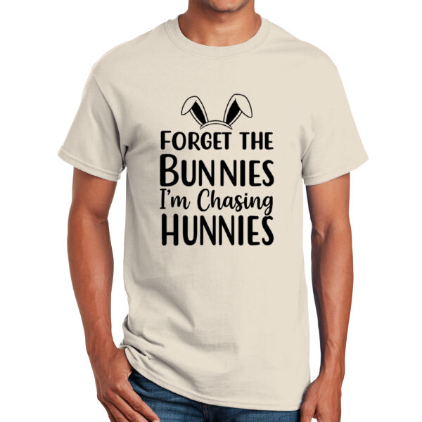 Happy Easter Vibes|Best Easter|Bunny Ears|Vintage Spring Rabbit & Eggs|Short Sleeve Cotton Tee for Unisex Thumbnail