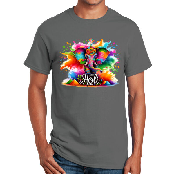 Unisex Holi Elephant T-Shirt | Festival of Colors Ethnic Tee Thumbnail