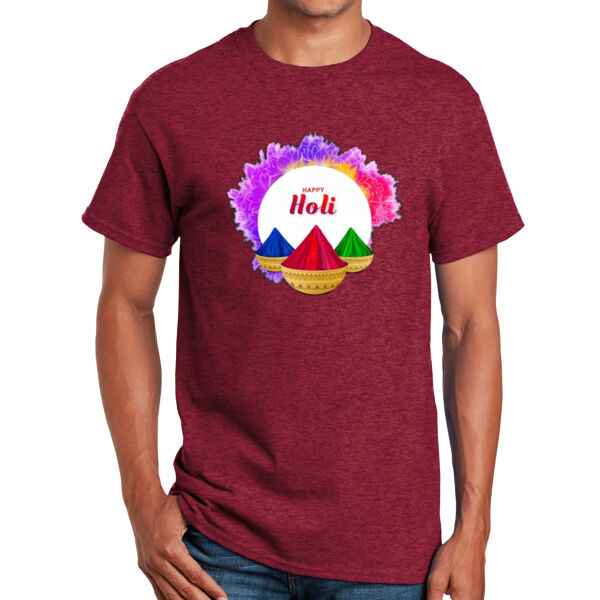 Unisex Happy Holi Color Splash Tee | Festival of Colors Cotton Shirt Thumbnail
