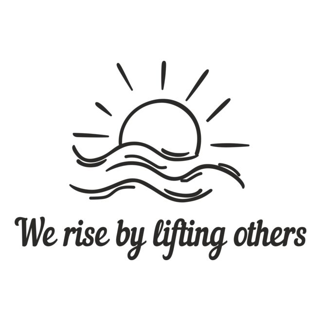 Motivational We Rise By Lifting Others Clipart Thumbnail