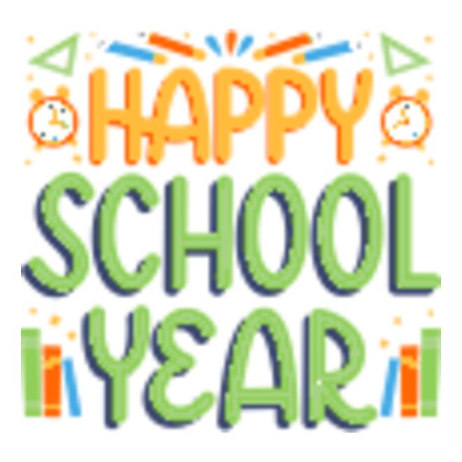 Back to School - Happy School Year Clipart Thumbnail