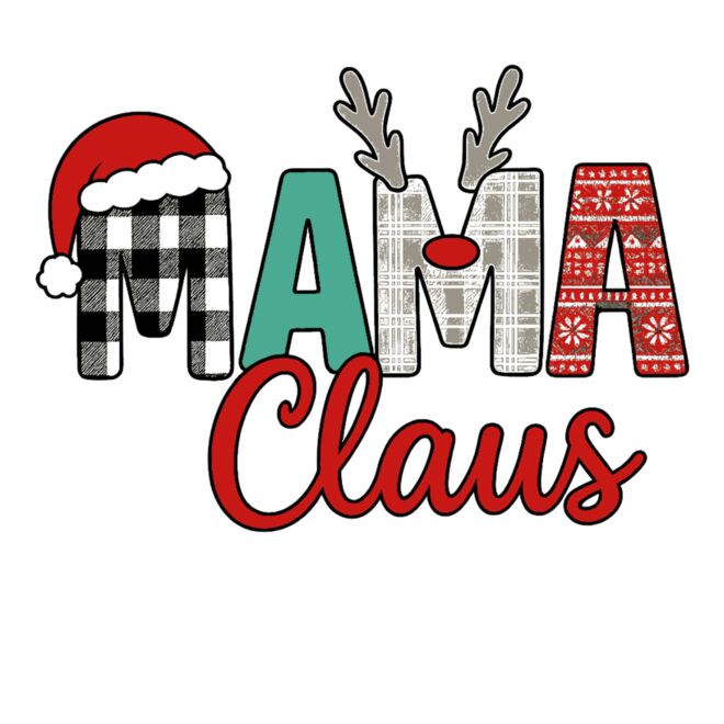 Christmas Mama Claus Clipart Thumbnail