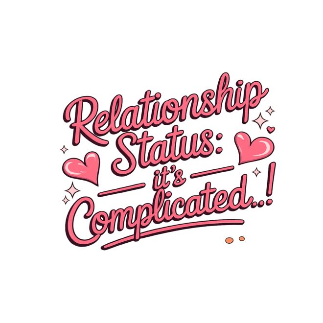 Funny Valentine Status - Relationship Status: it's Complicated Clipart Thumbnail