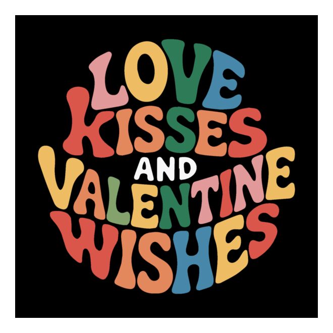 Valentine's Day Clipart - Love Kisses And Valentine Wishes Thumbnail
