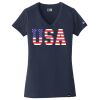 Women's Heritage Blend V Neck Tee Thumbnail